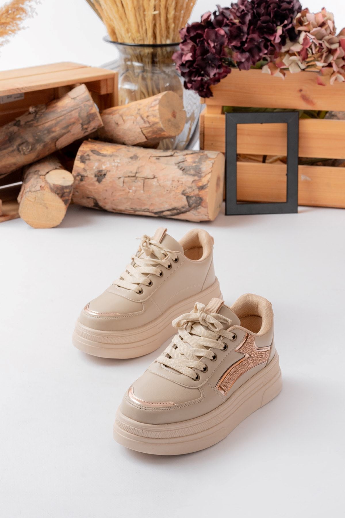 Garantili Armando Günlük Ortopedik Kadın Sneaker Spor Ayakkabı MR5024