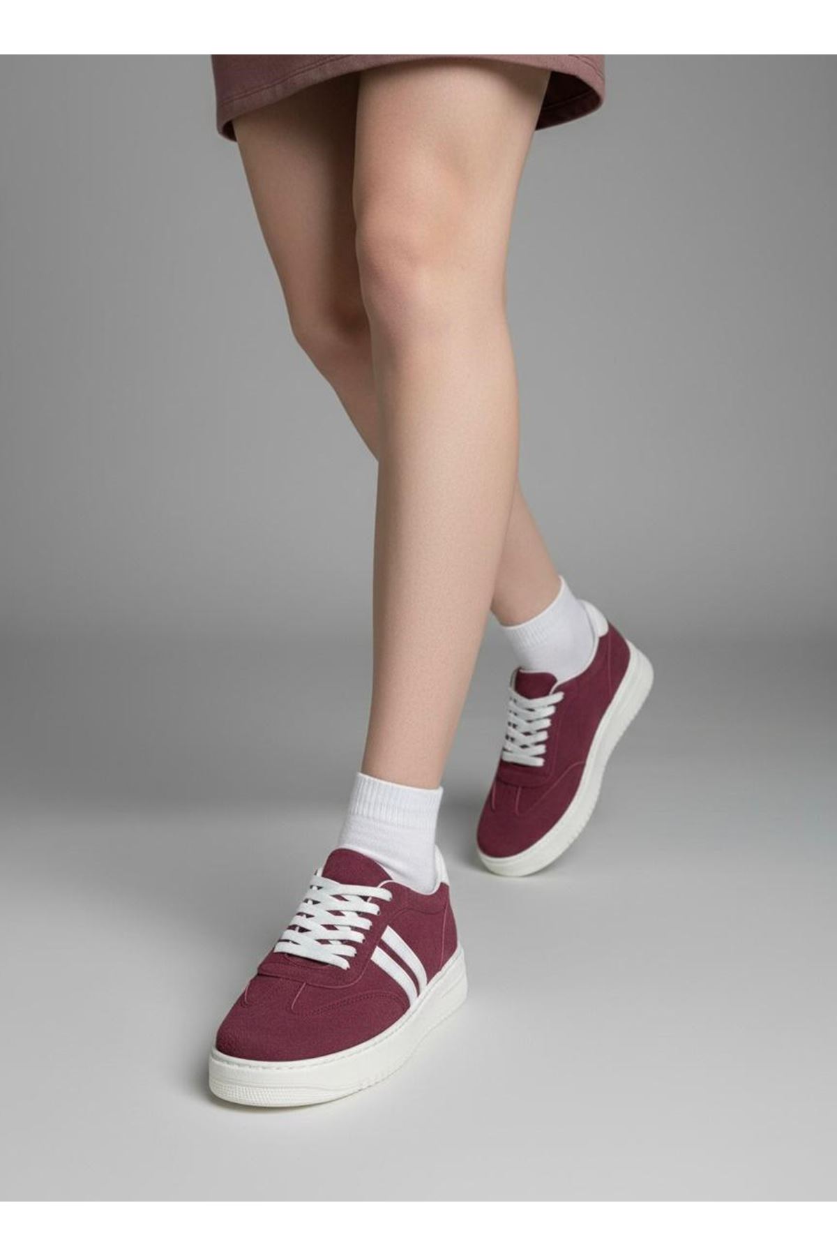 Kadın Mona Bağcıklı Ortopedik  Hafif Taban Günlük Sneaker