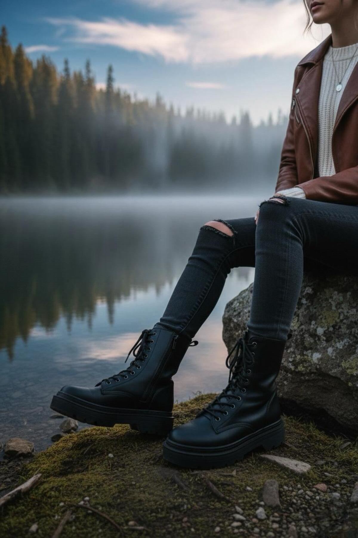 Kadın Olivia Postal Kalın Taban Bot MR5142