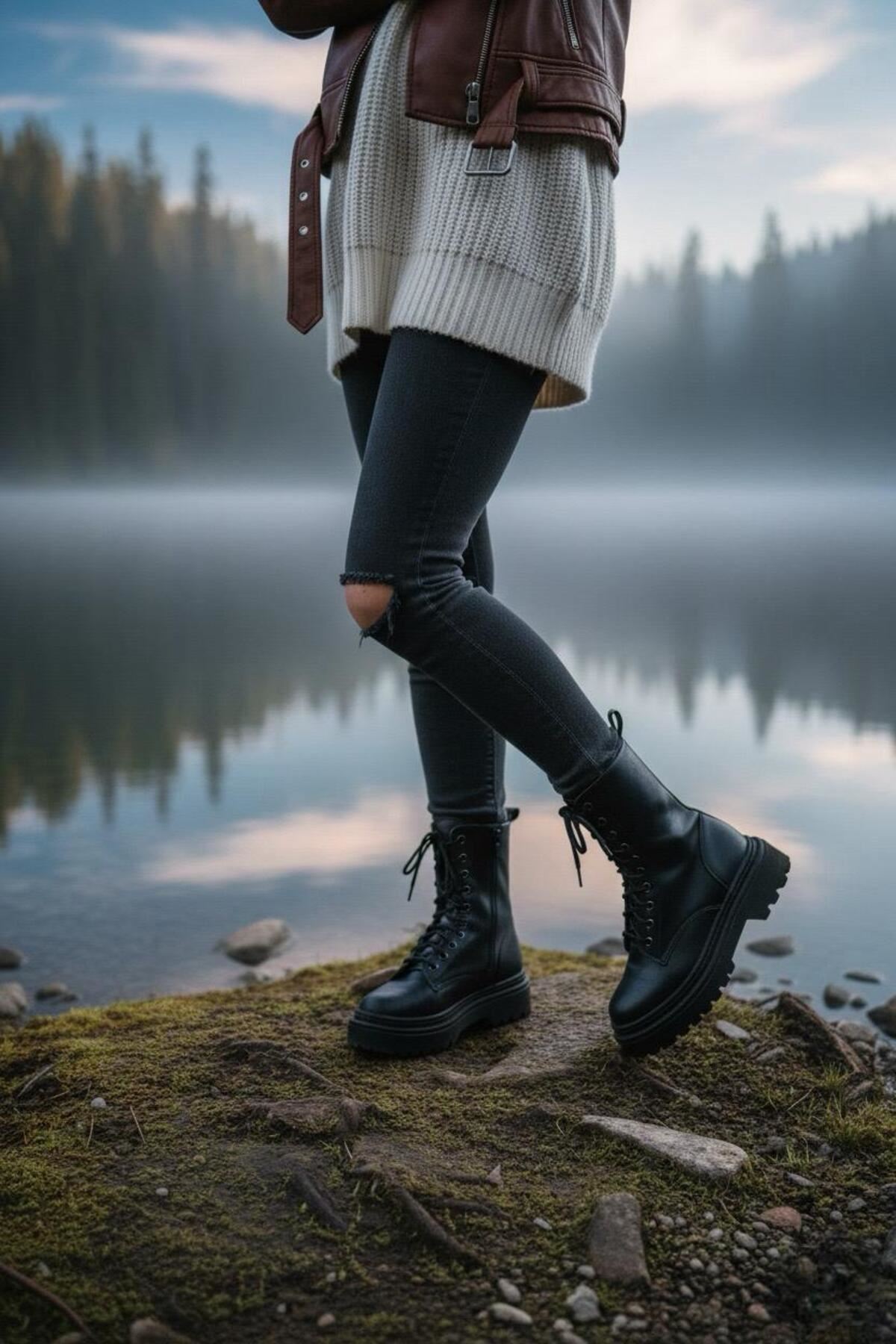 Kadın Olivia Postal Kalın Taban Bot MR5142