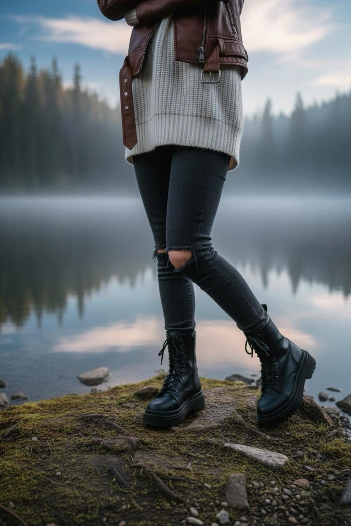 Kadın Olivia Postal Kalın Taban Bot MR5142