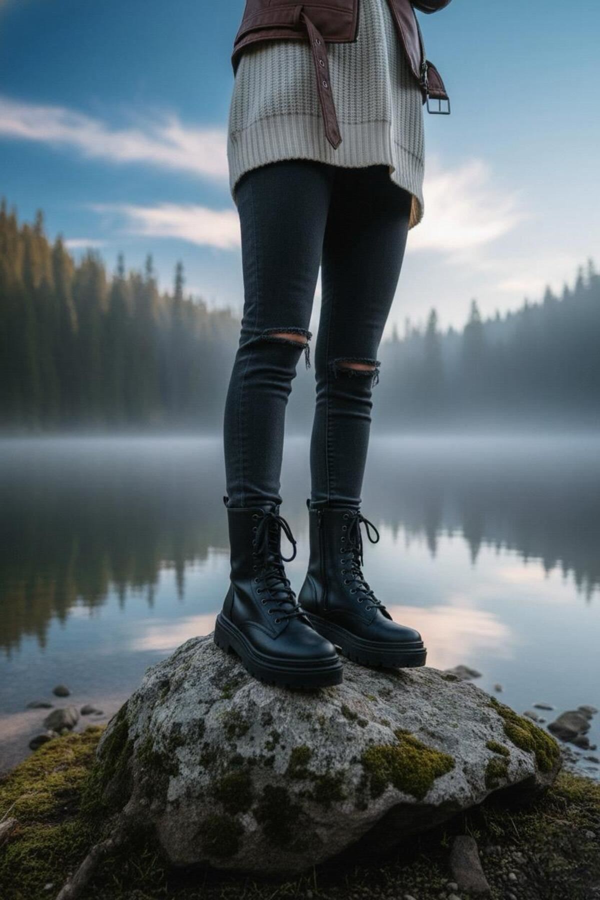 Kadın Olivia Postal Kalın Taban Bot MR5142