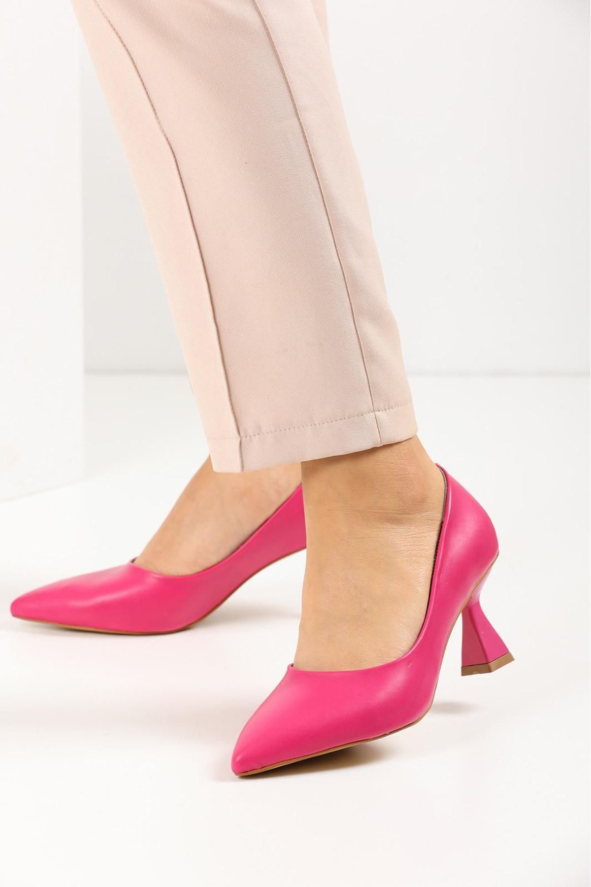 Kadın Bena Topuklu Ayakkabı Şampanya Stıletto MR5051