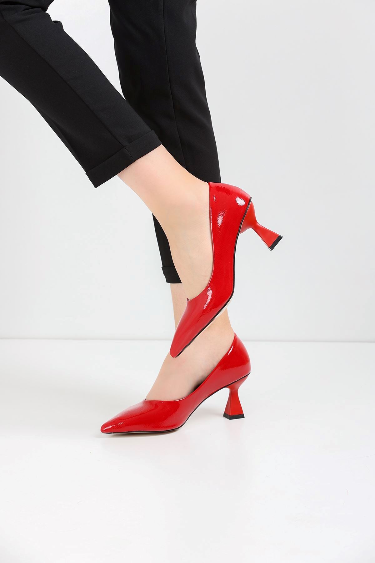 Kadın Bena Topuklu Ayakkabı Şampanya Stıletto MR5051