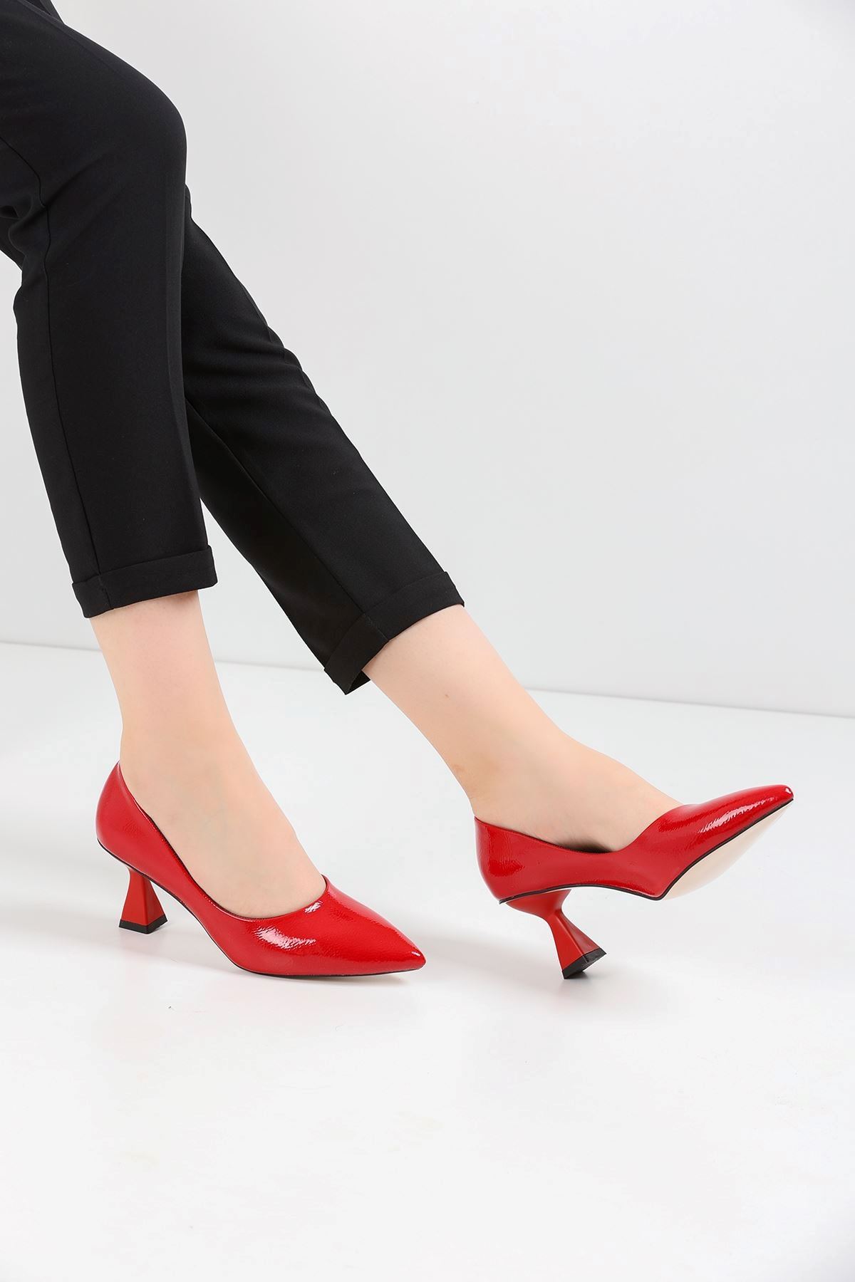 Kadın Bena Topuklu Ayakkabı Şampanya Stıletto MR5051