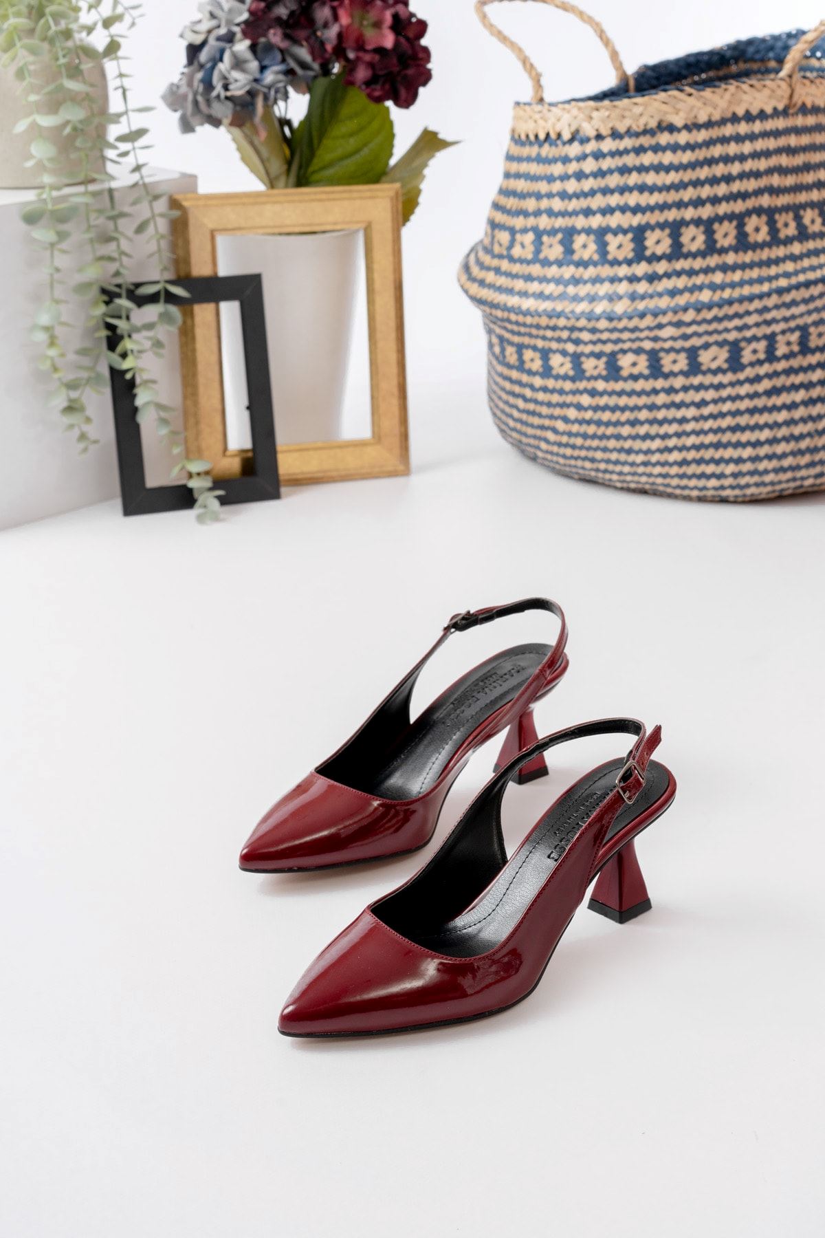 Kadın Harmony Arkası Açık Stiletto Ayakkabı Şampanya Topuk MR5090