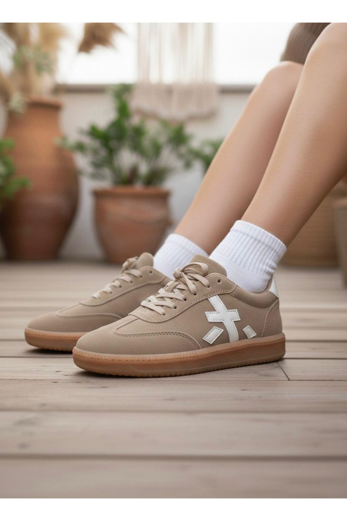 Kadın Sanda Günlük Ortopedik Rahat Taban Sneaker MR5163