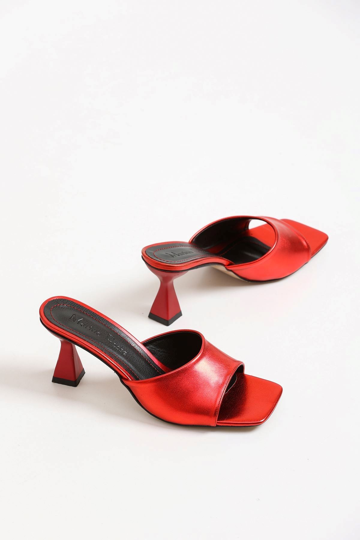 Kadın Lena Metalik Zara Cilt Terlik MR5107