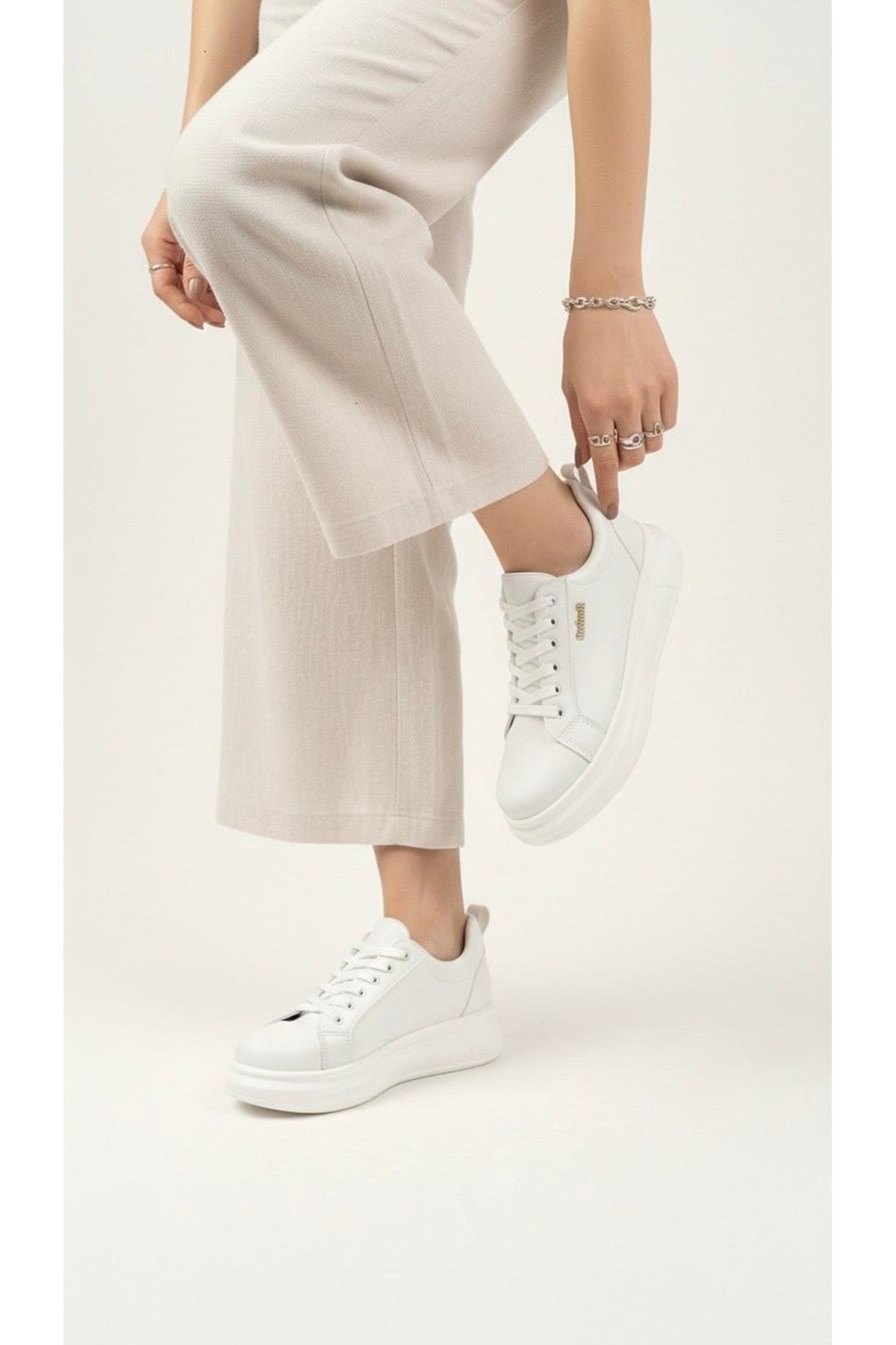 Kadın Less Kalın Tabanlı Ortopedik Günlük Sneaker