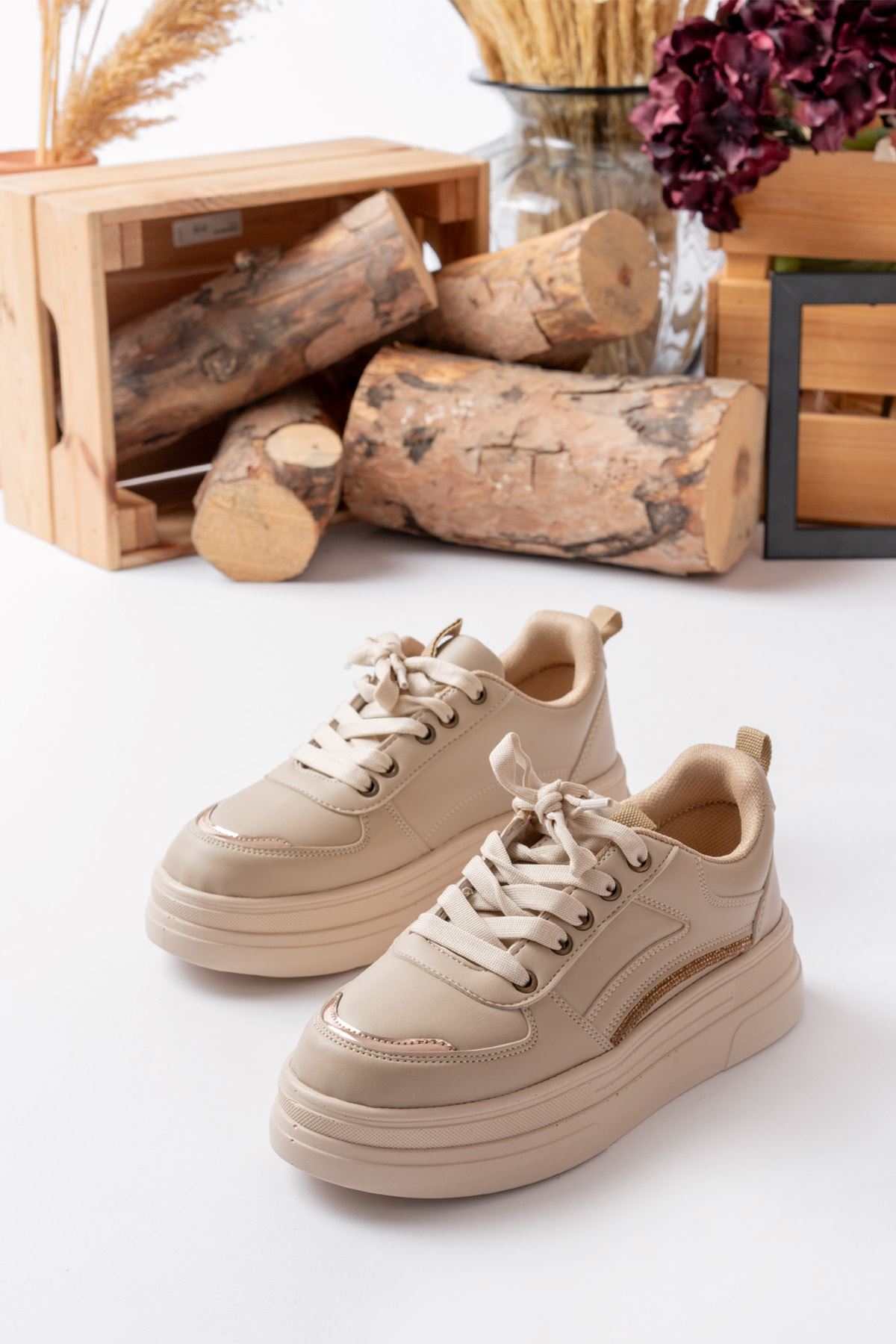 Garantili Elinda Günlük Ortopedik Kadın Sneaker Spor Ayakkabı MR5025