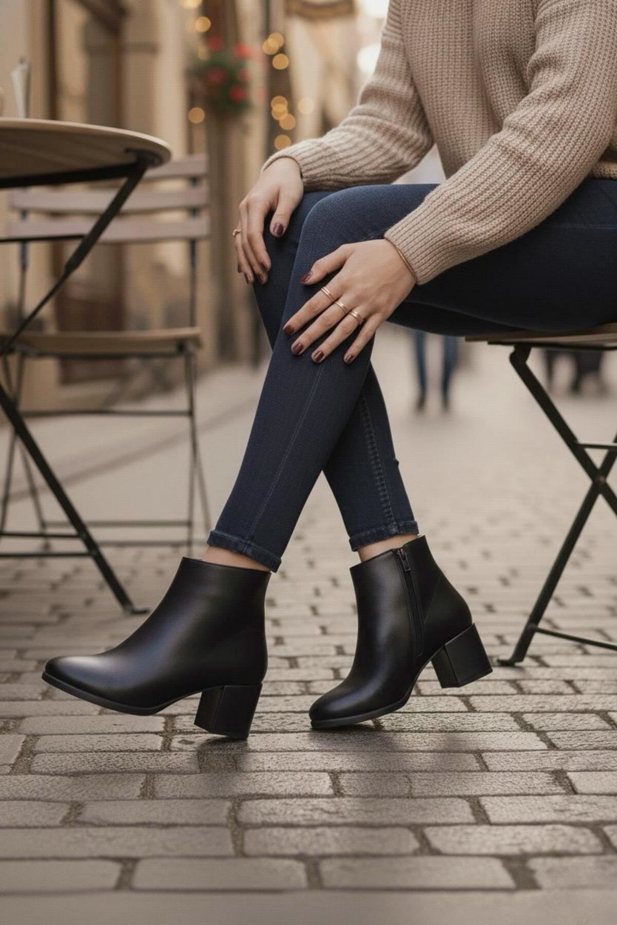 Kadın Liva Düz Topuklu Kısa Bot MR5112