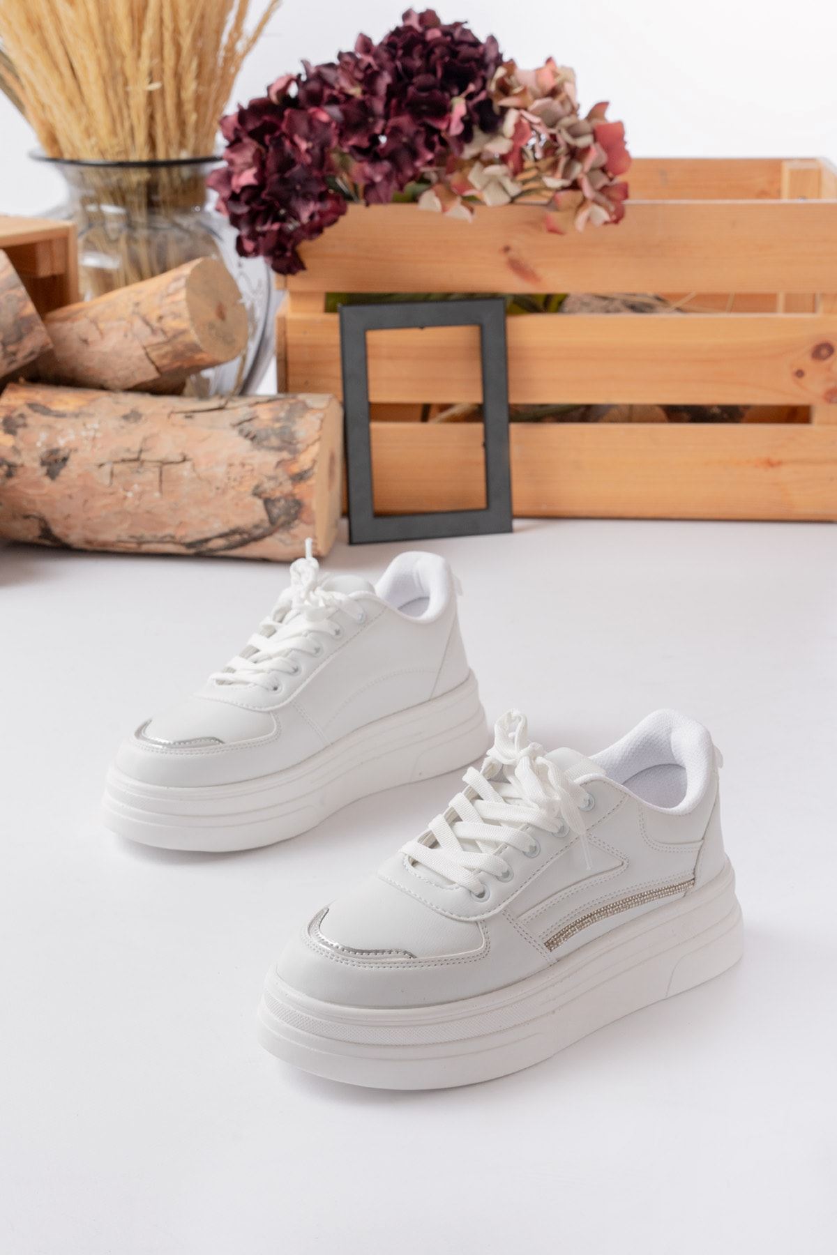 Garantili Elinda Günlük Ortopedik Kadın Sneaker Spor Ayakkabı MR5025