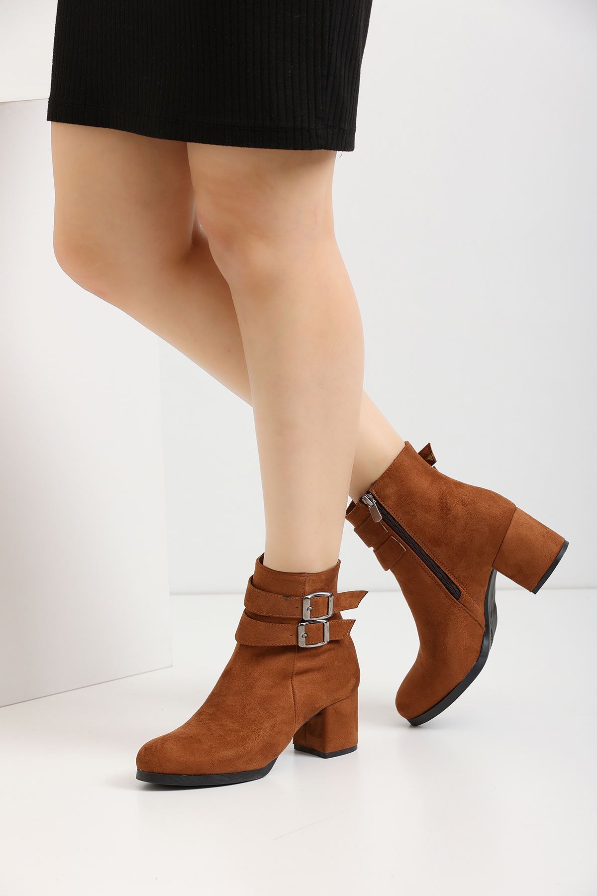 Kadın Hermina Çift Tokalı Kısa Bot MR5092