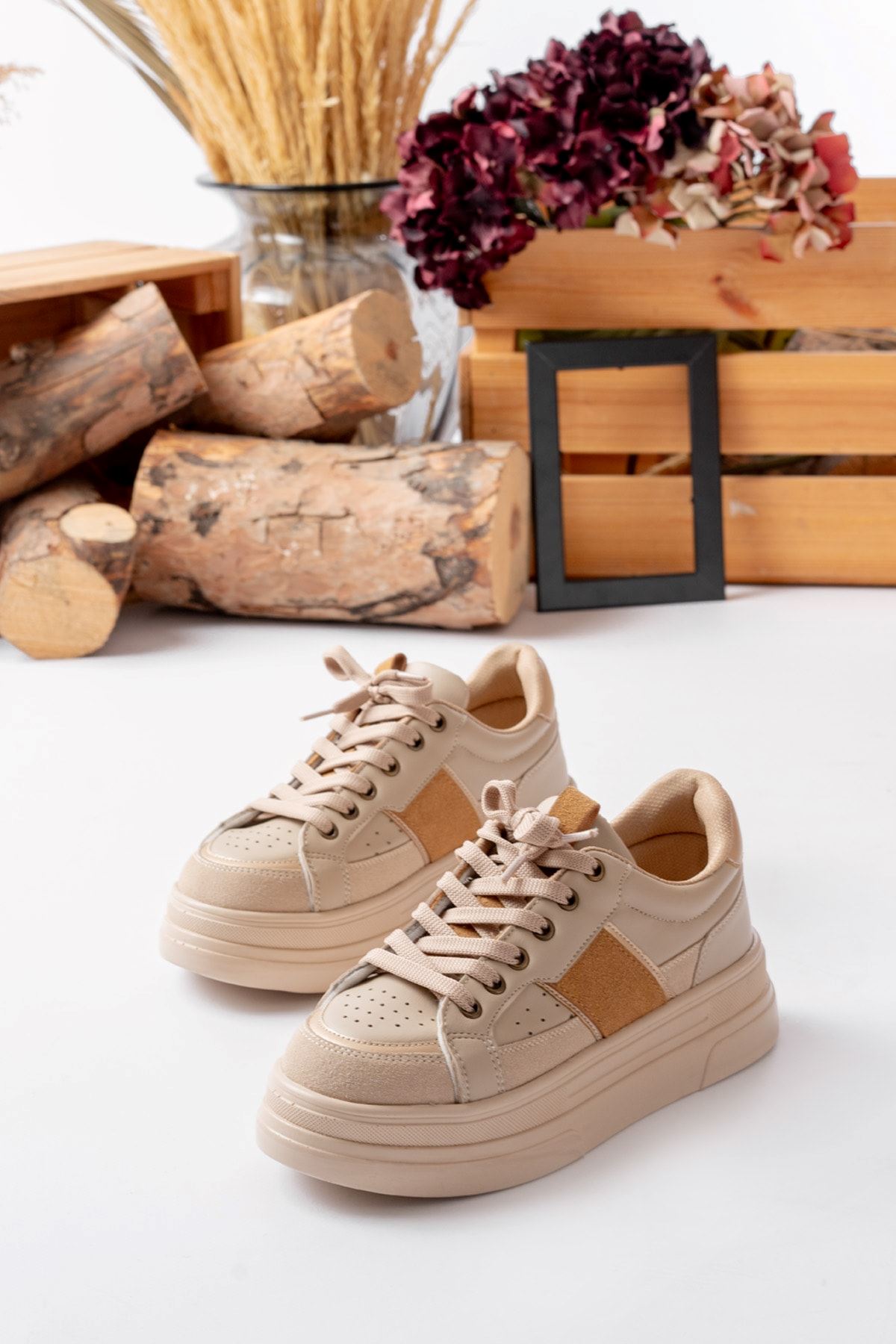 Garantili Tetra Günlük Ortopedik Kadın Sneaker Spor Ayakkabı MR5026