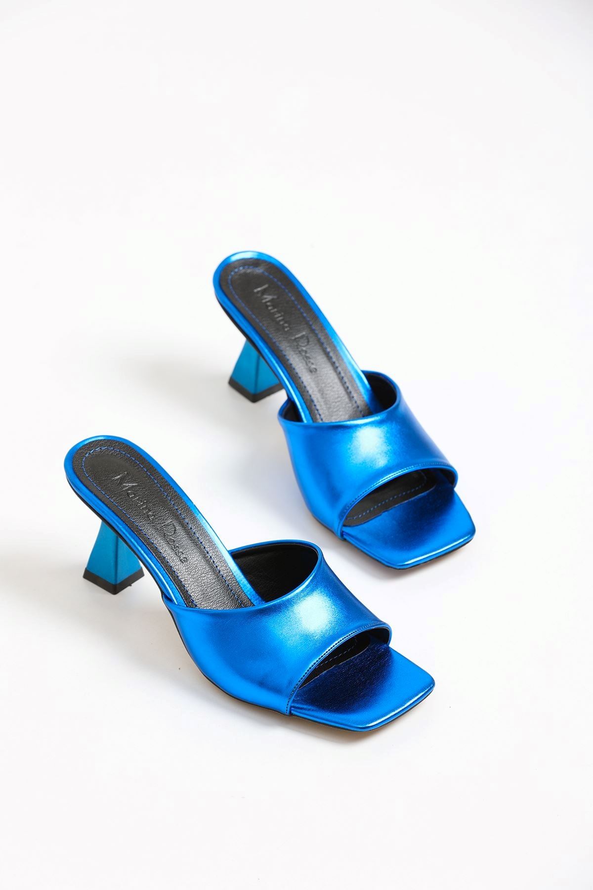 Kadın Lena Metalik Zara Cilt Terlik MR5107