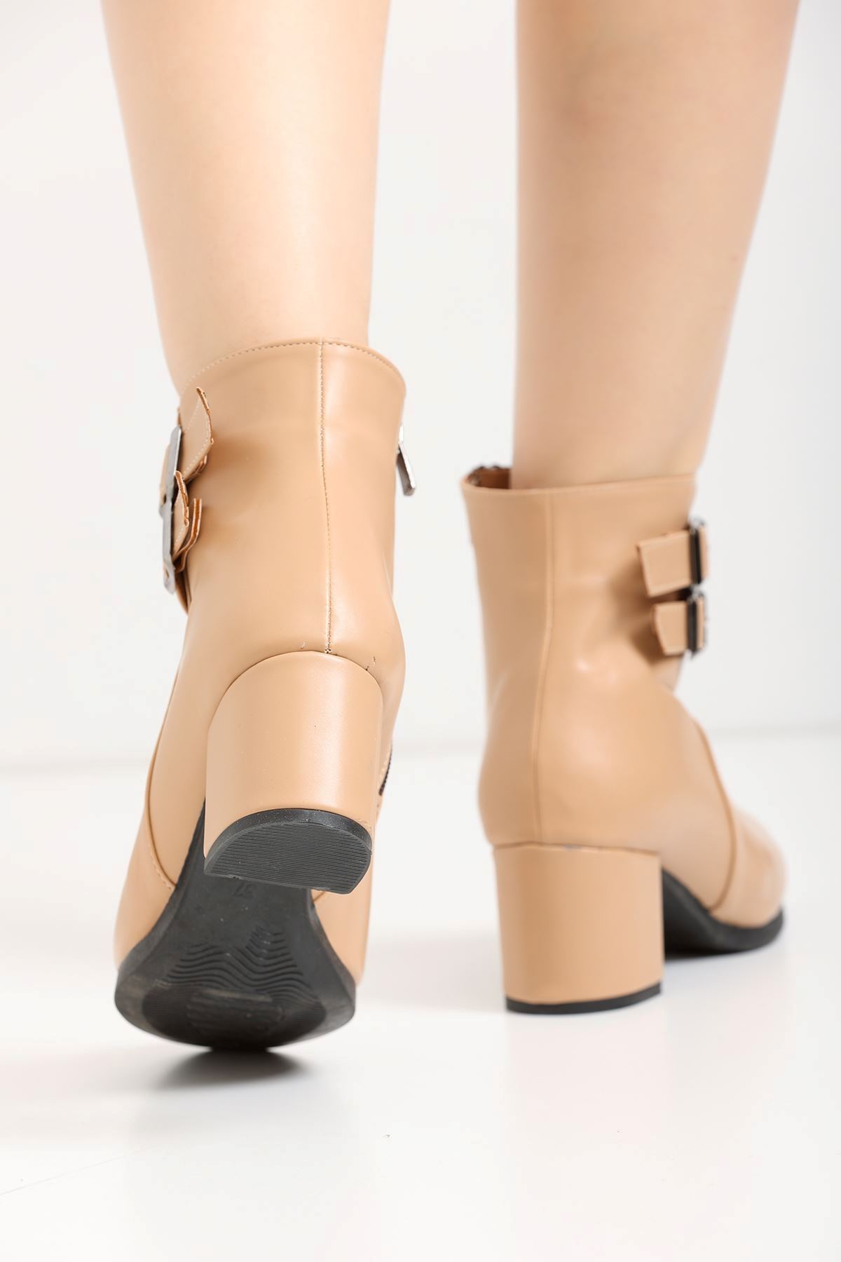 Kadın Hermina Çift Tokalı Kısa Bot MR5092