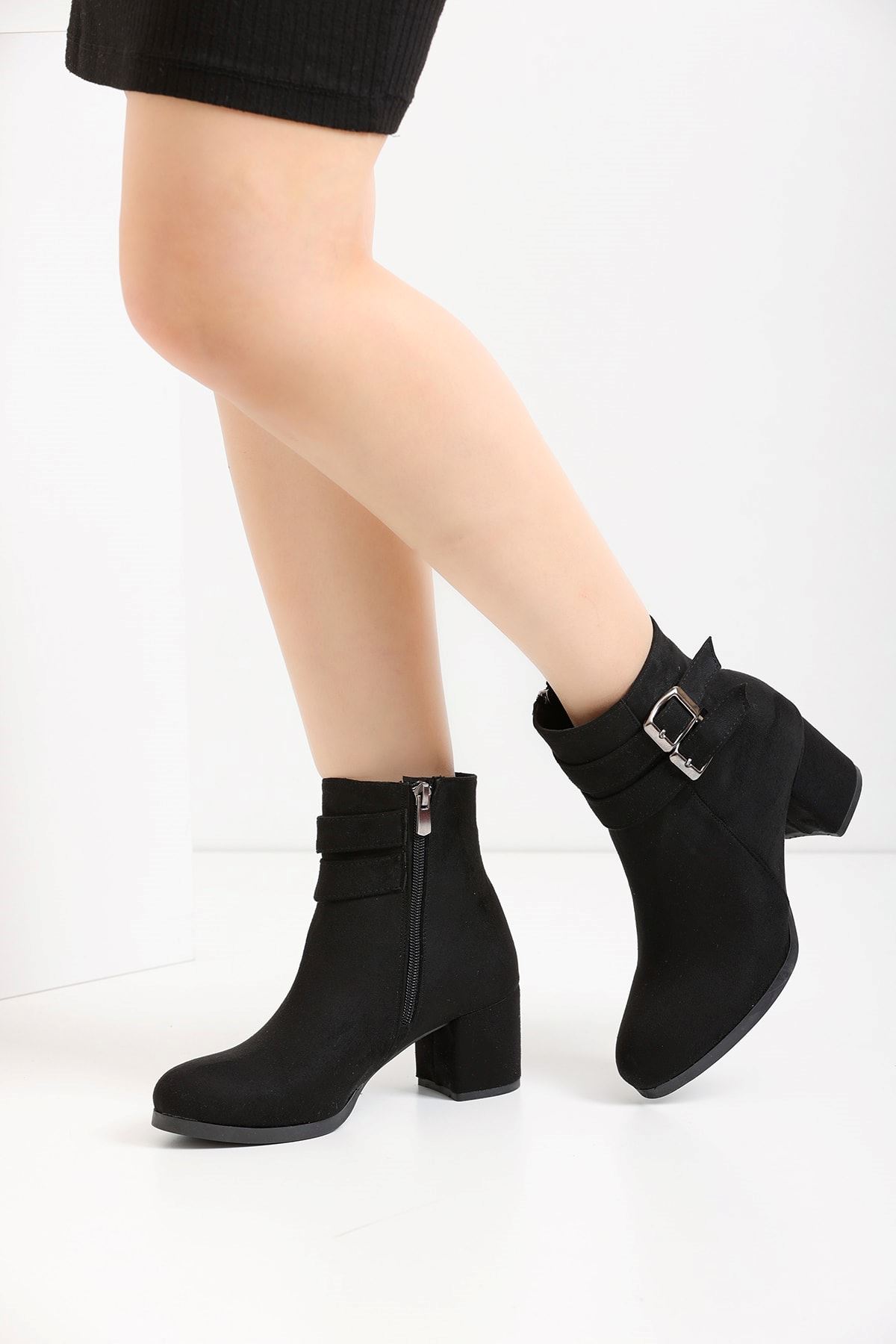 Kadın Hermina Çift Tokalı Kısa Bot MR5092