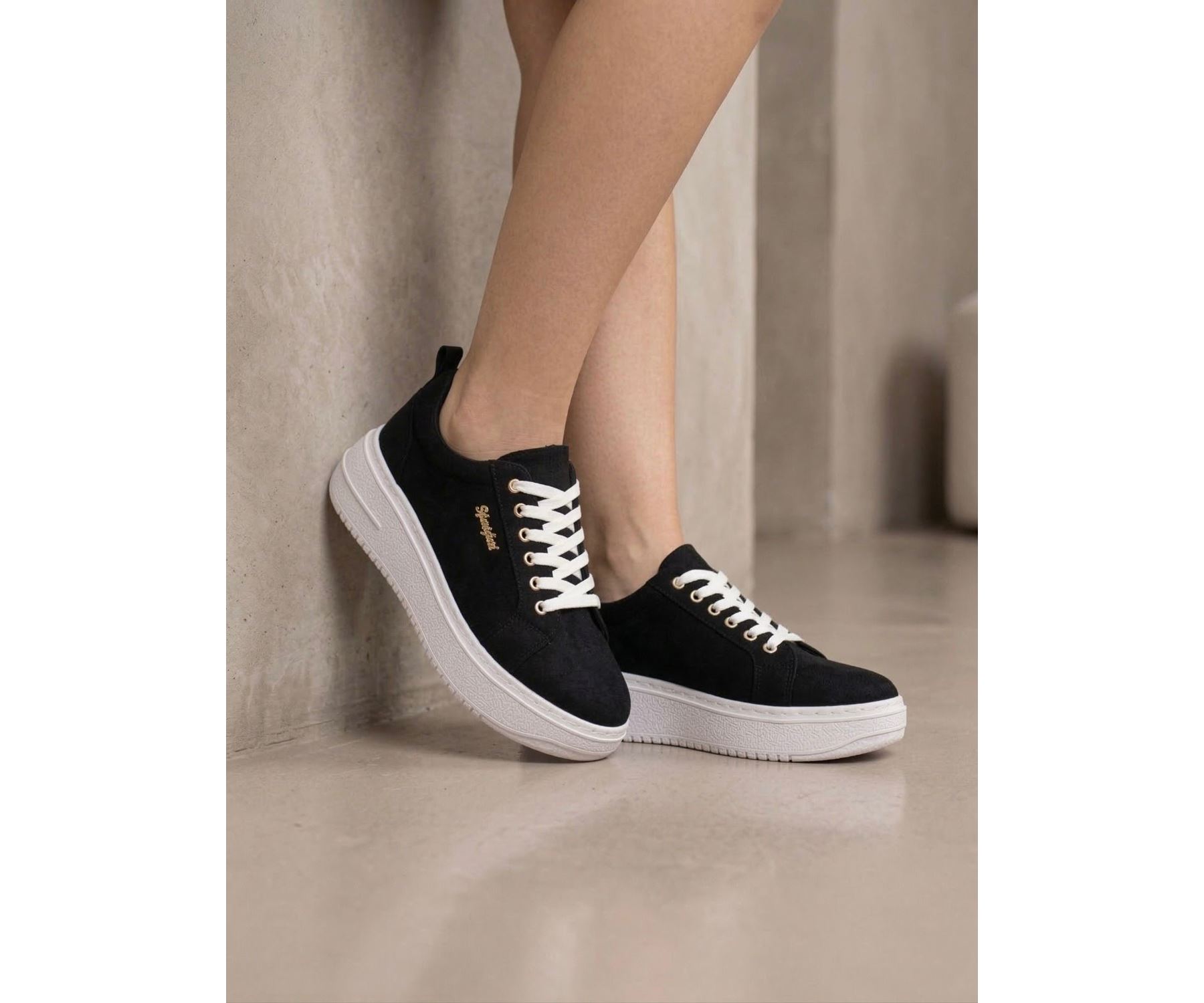 Kadın Less Kalın Tabanlı Ortopedik Günlük Sneaker 