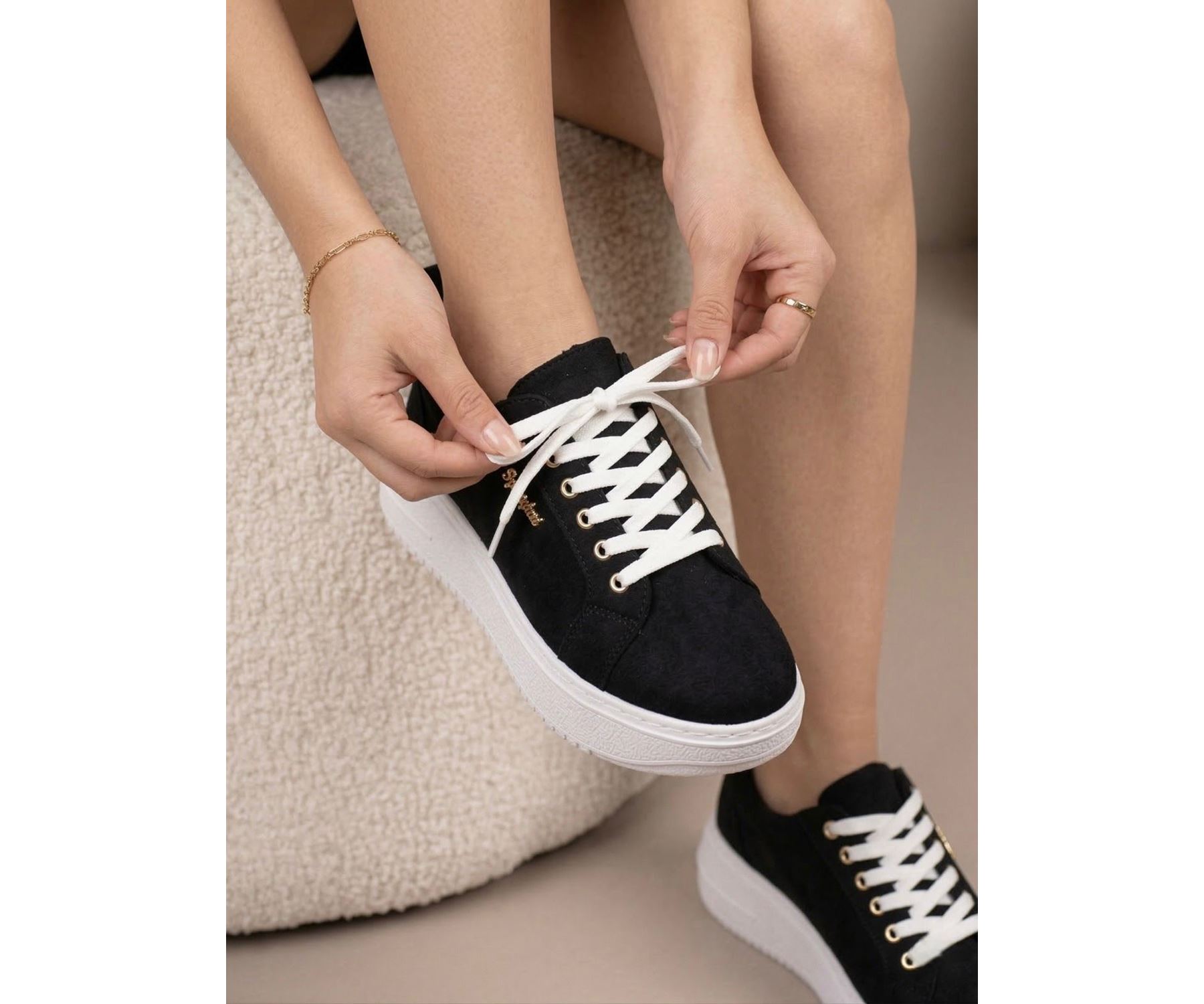 Kadın Less Kalın Tabanlı Ortopedik Günlük Sneaker 