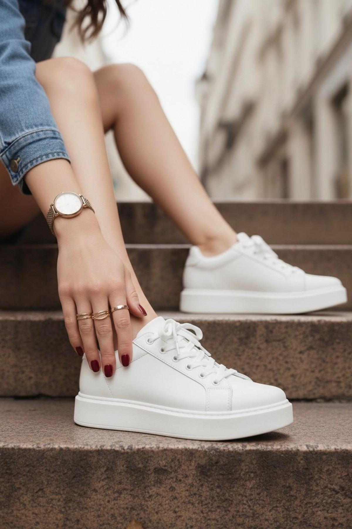 Kadın Aris Düz Taban Sneaker MR5042