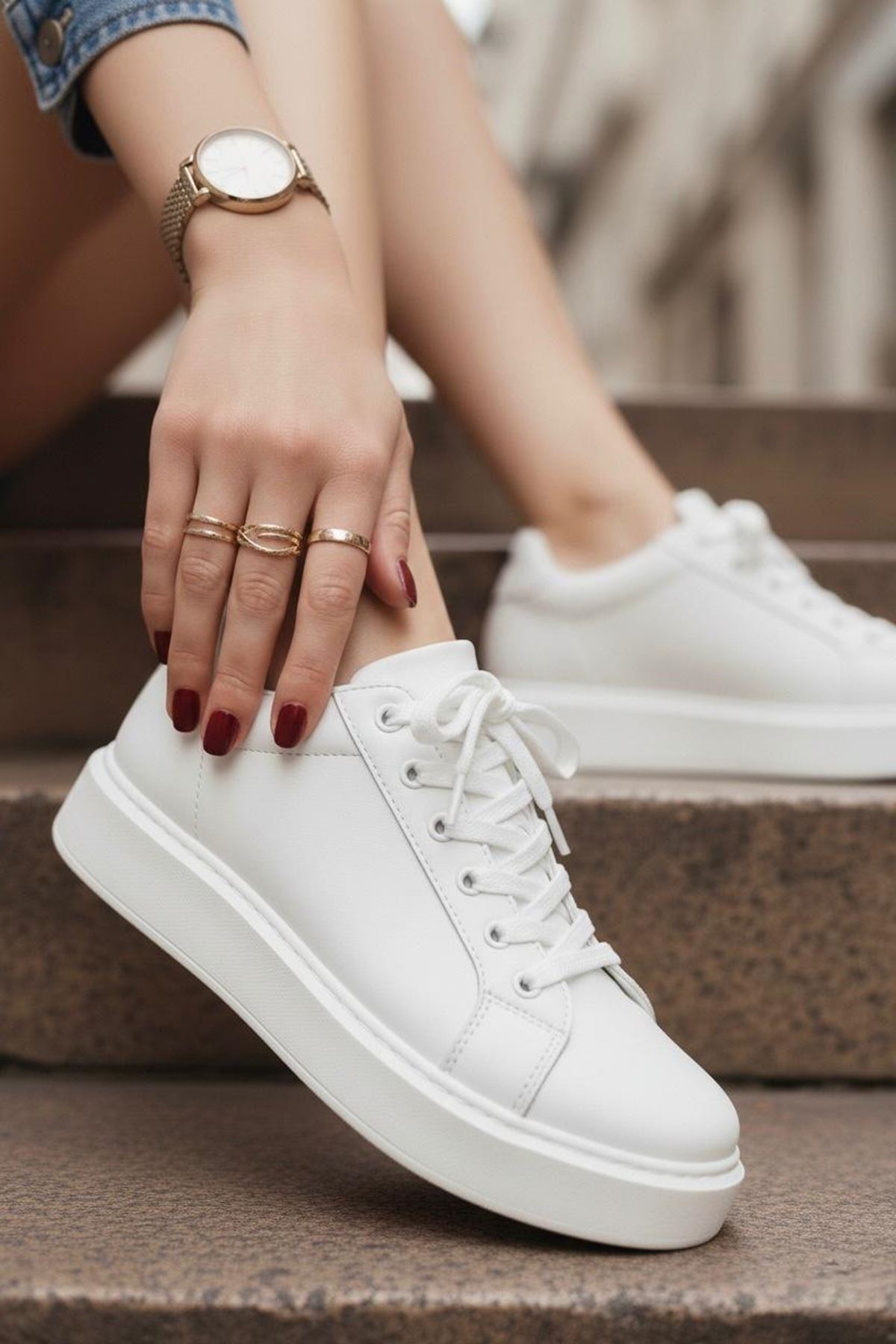 Kadın Aris Düz Taban Sneaker MR5042
