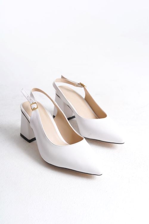 Kadın Louisa Cilt Arkası Açık Klasik Topuklu Ayakkabı MR5119