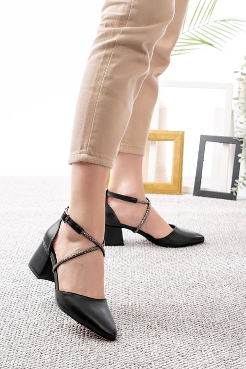 Kadın Lara Cilt Klasik Topuklu Ayakkabı MR5103