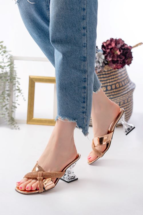 Kadın Mabelle Şeffaf Topuklu Terlik MR5124