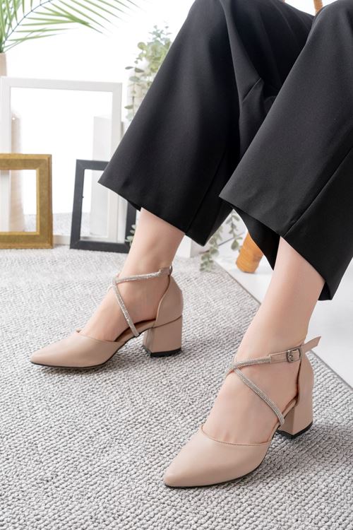 Kadın Lara Cilt Klasik Topuklu Ayakkabı MR5103