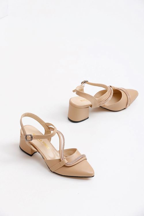 Kadın Riya Cilt Klasik Topuklu Ayakkabı MR5151