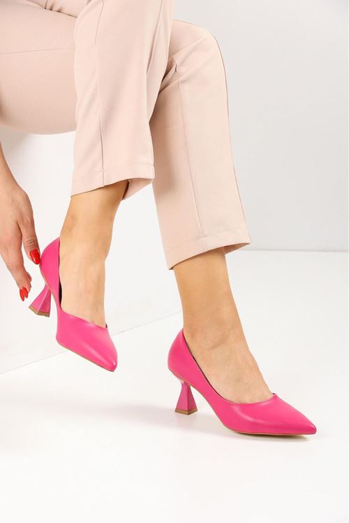 Kadın Bena Topuklu Ayakkabı Şampanya Stıletto MR5051