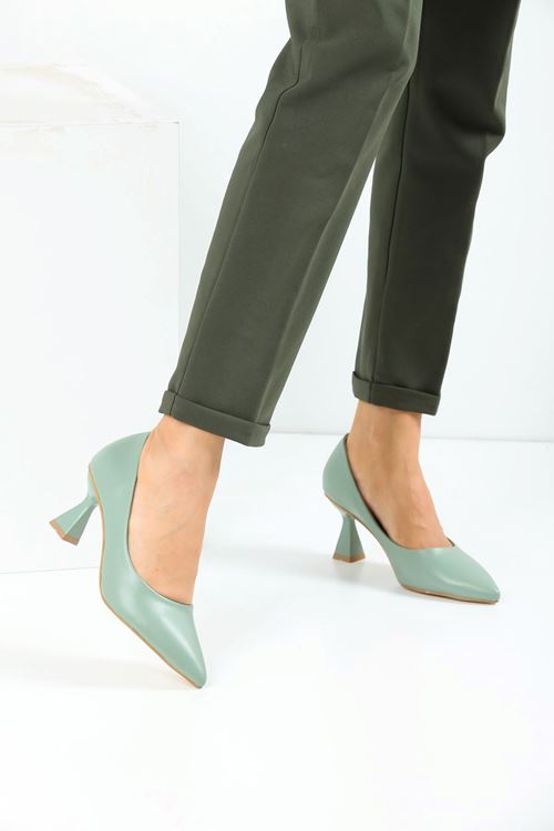 Kadın Bena Topuklu Ayakkabı Şampanya Stıletto MR5051