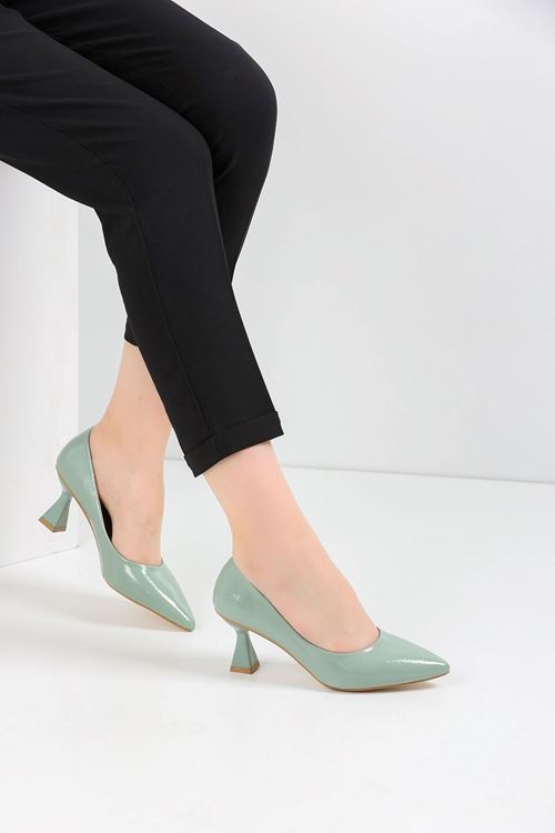 Kadın Bena Topuklu Ayakkabı Şampanya Stıletto MR5051