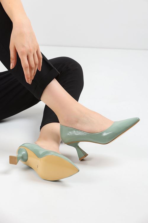 Kadın Bena Topuklu Ayakkabı Şampanya Stıletto MR5051