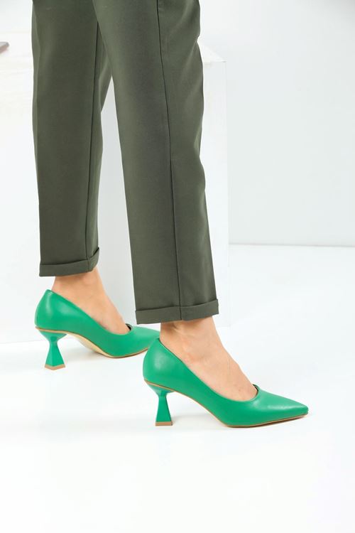 Kadın Bena Topuklu Ayakkabı Şampanya Stıletto MR5051