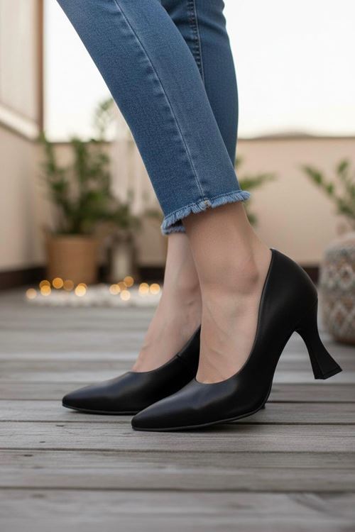 Kadın Bena Topuklu Ayakkabı Şampanya Stıletto MR5051