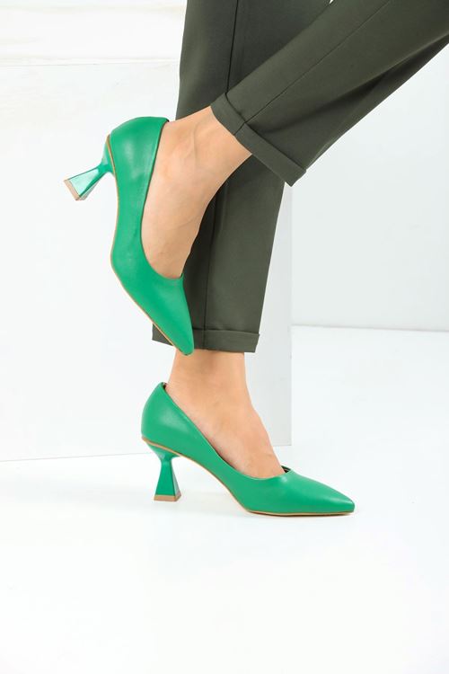 Kadın Bena Topuklu Ayakkabı Şampanya Stıletto MR5051