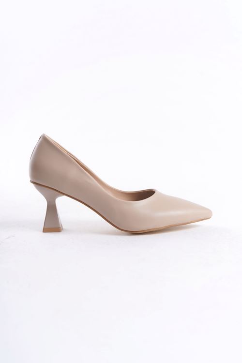 Kadın Bena Topuklu Ayakkabı Şampanya Stıletto MR5051