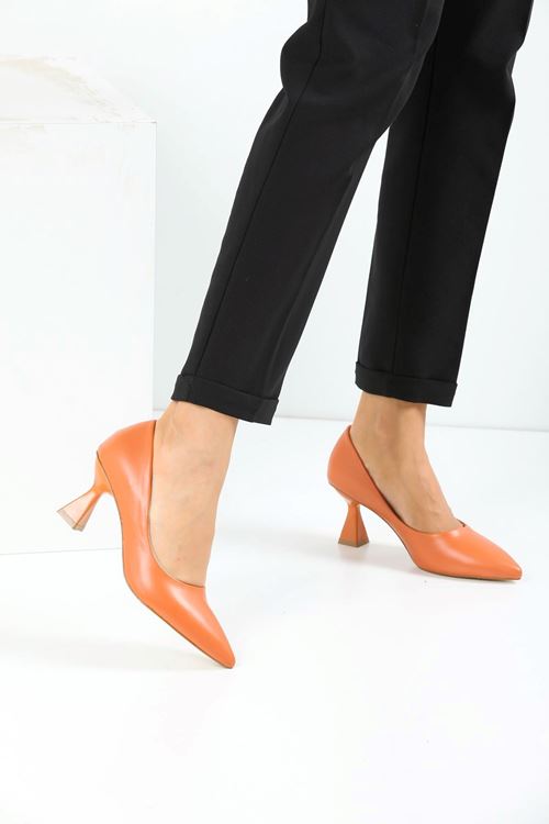 Kadın Bena Topuklu Ayakkabı Şampanya Stıletto MR5051