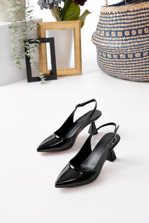 Kadın Harmony Arkası Açık Stiletto Ayakkabı Şampanya Topuk MR5090