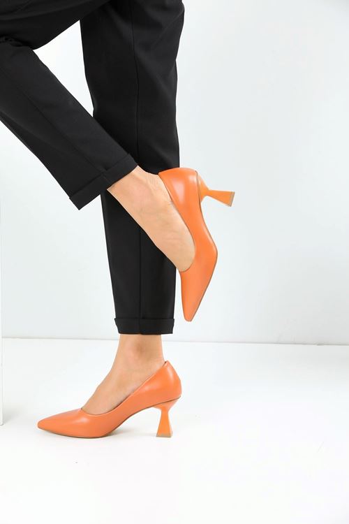 Kadın Bena Topuklu Ayakkabı Şampanya Stıletto MR5051