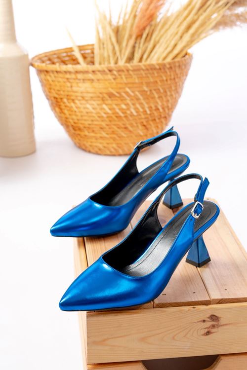 Kadın Harmony Arkası Açık Stiletto Ayakkabı Şampanya Topuk MR5090