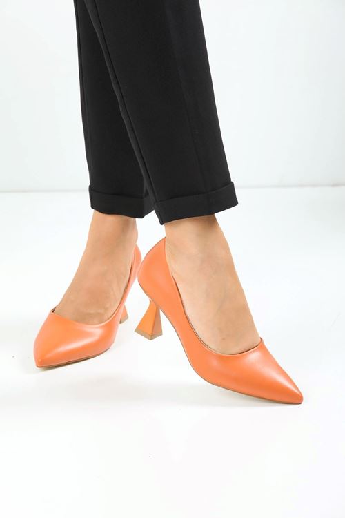 Kadın Bena Topuklu Ayakkabı Şampanya Stıletto MR5051