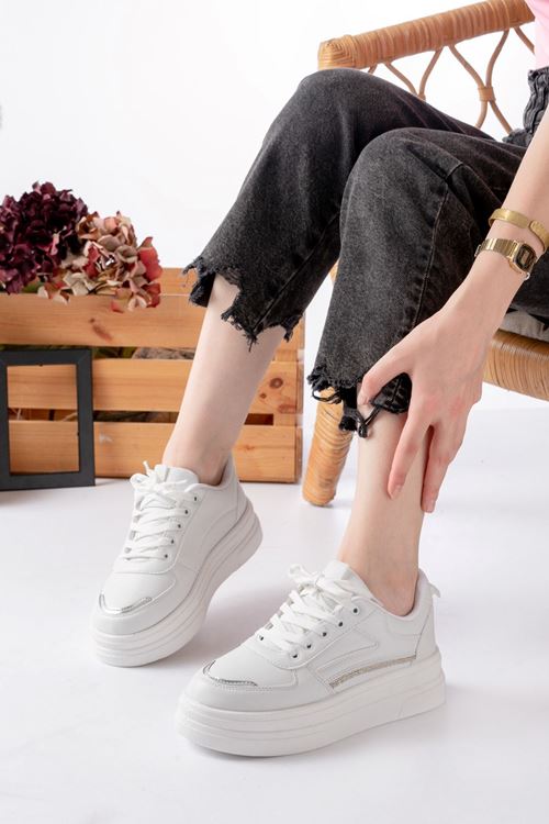 Garantili Elinda Günlük Ortopedik Kadın Sneaker Spor Ayakkabı MR5025