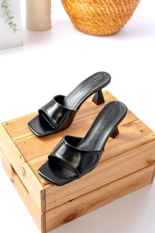 Kadın Lena Metalik Zara Cilt Terlik MR5107