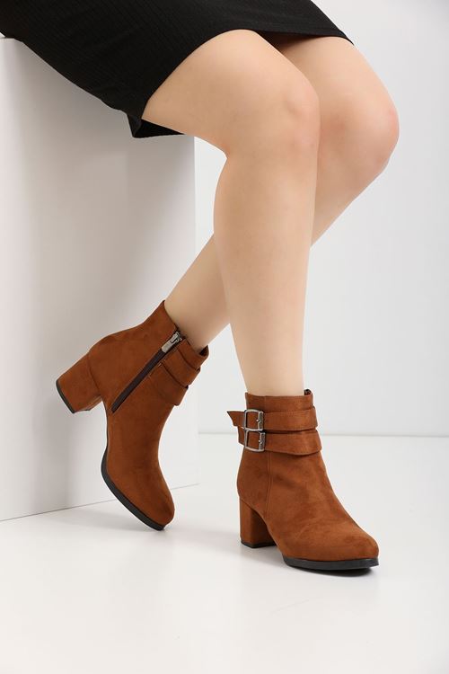 Kadın Hermina Çift Tokalı Kısa Bot MR5092