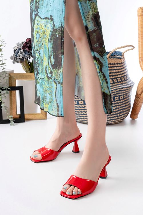 Kadın Lena Metalik Zara Cilt Terlik MR5107