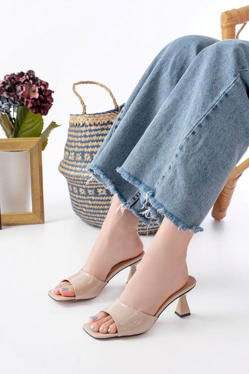 Kadın Lena Metalik Zara Cilt Terlik MR5107