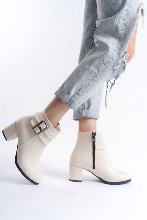 Kadın Hermina Çift Tokalı Kısa Bot MR5092