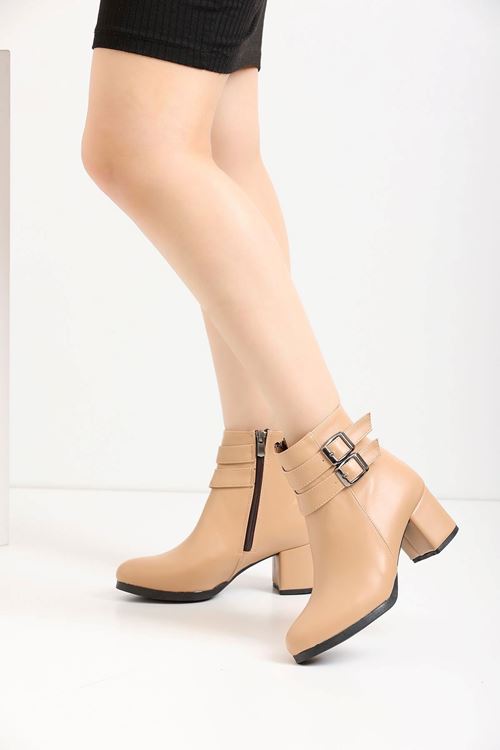 Kadın Hermina Çift Tokalı Kısa Bot MR5092